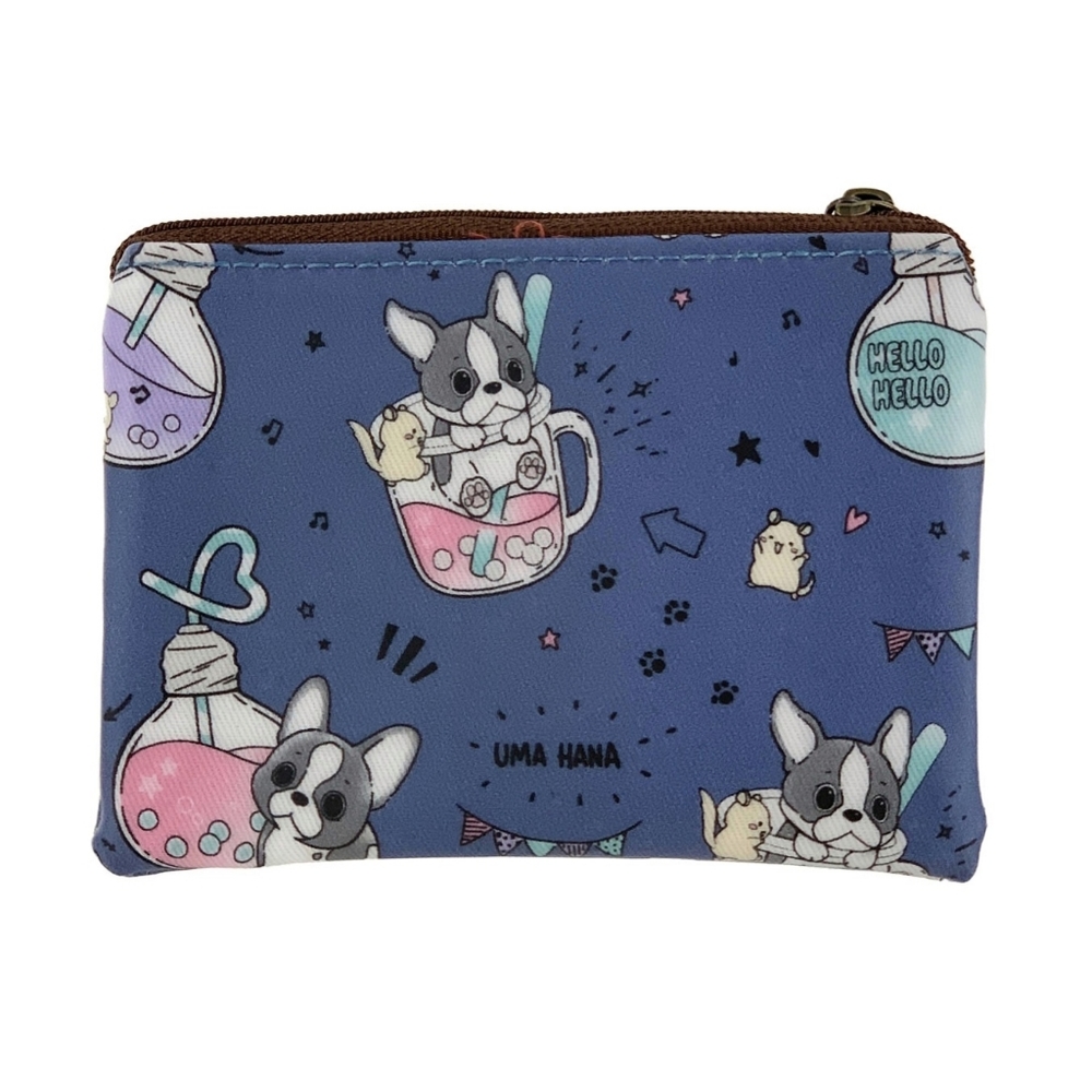 Waterproof Boba Frenchie Coin Purse Keychain Pouch Holder - Picture 2 of 8